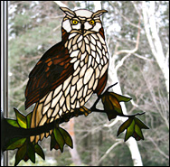 Stained Glass Owl by Chippaway Art Glass