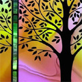 Happy to be a Tree in Stained Glass by Chippaway Art Glass